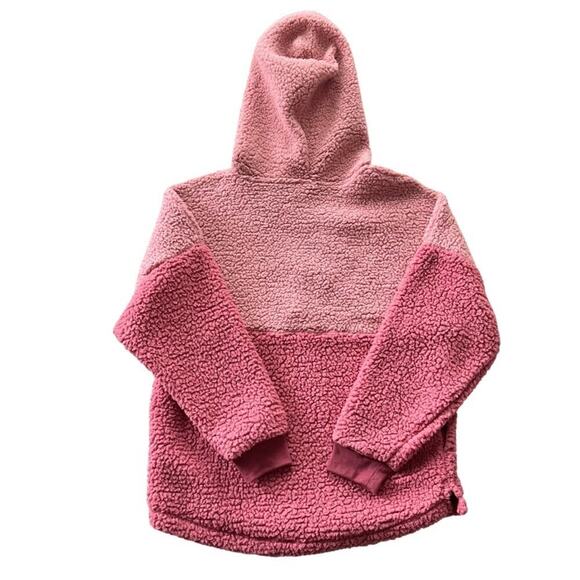 PINK Victoria's Secret Varsity Sherpa Half Zip Pullover - Picture 2 of 4
